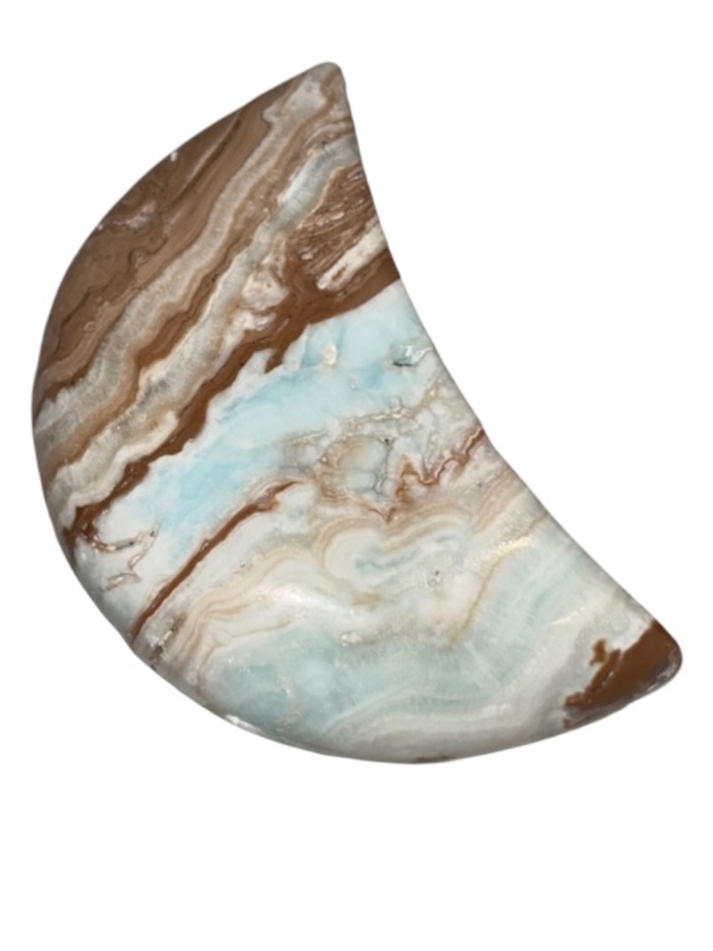 Caribbean Calcite Puffy Half-Moon NEW!